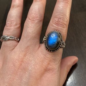 Blue Labradorite ring size 9